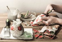 Decoupage sulla scatola vittoriana decoupage