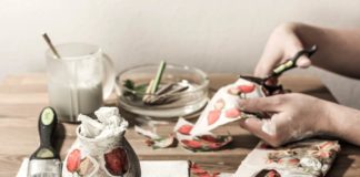 Decoupage sulla scatola vittoriana decoupage